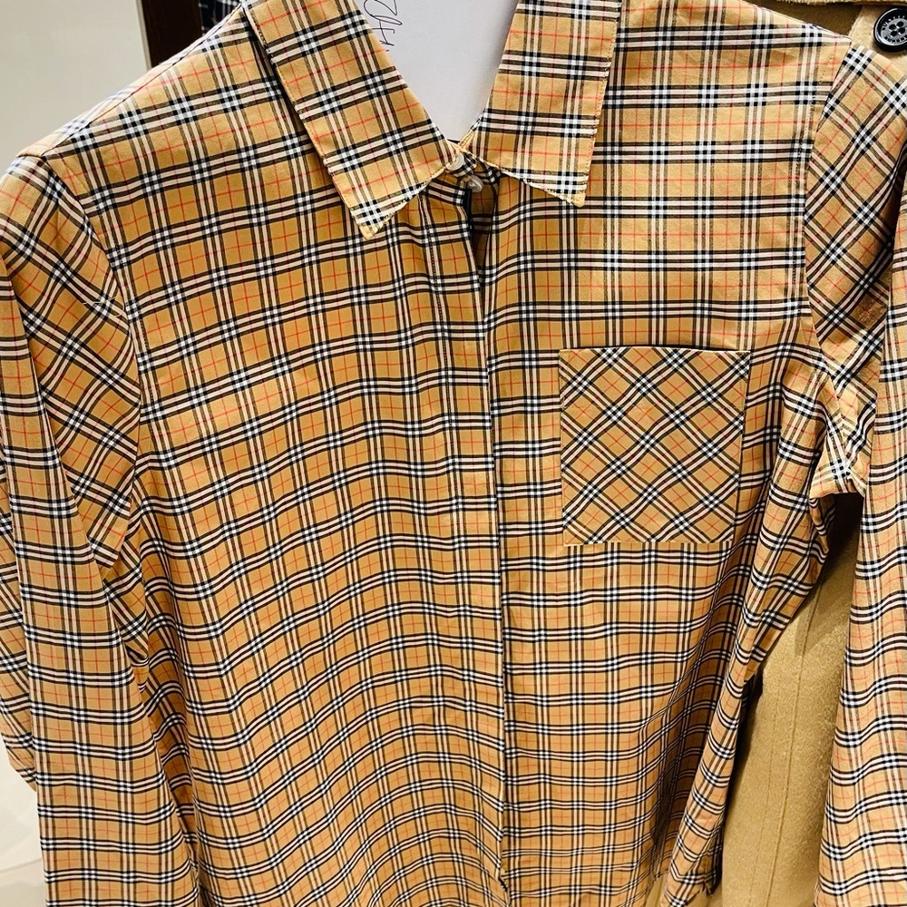 Burberry Antique Yellow Check Shirt